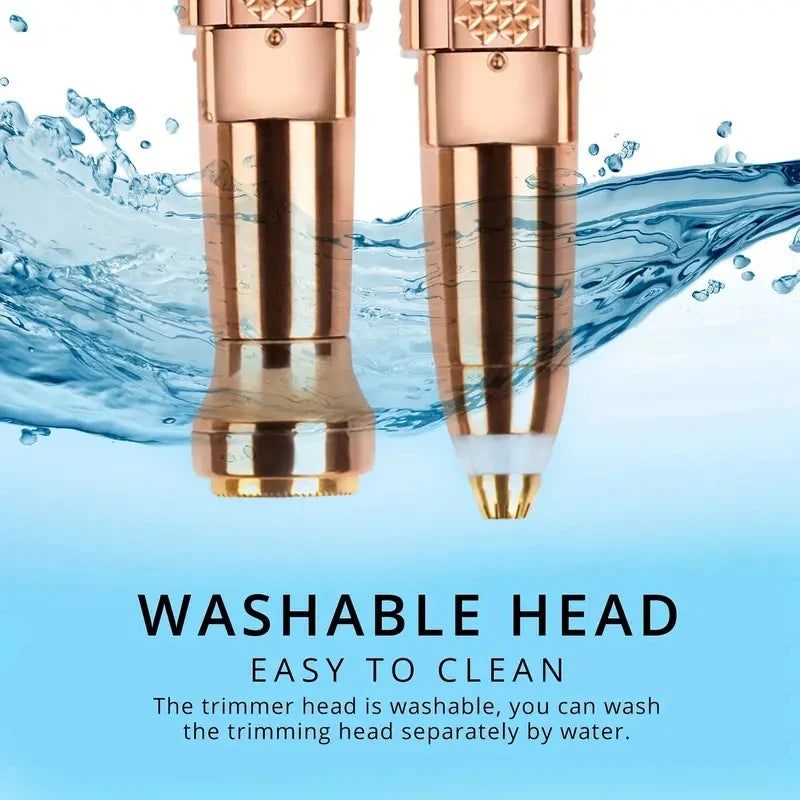 Luxury 2-in-1 Facial Hair Remover & Eyebrow Trimmer – Precision, Pain-Free Experience with Smart LED Light for a Flawless Look