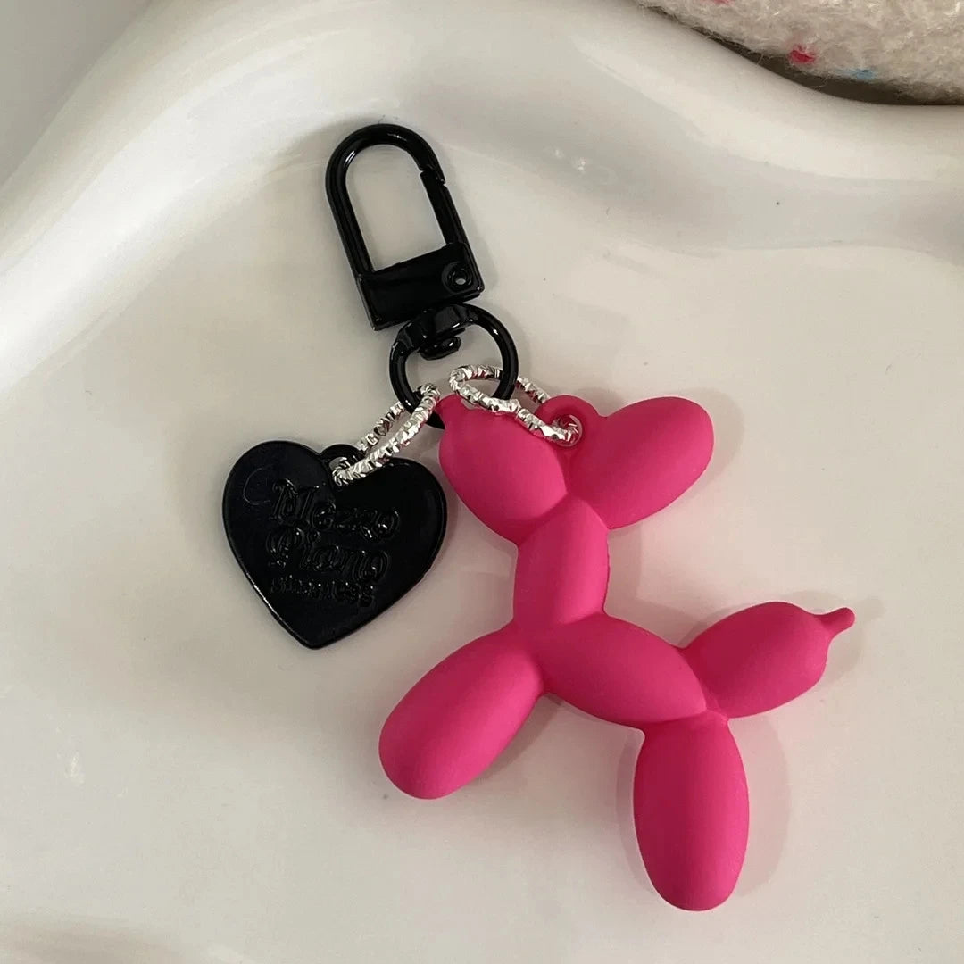 Korean Cute 3D Balloon Dog Keychain – Trendy and Playful Accessory for Mobile Phones
