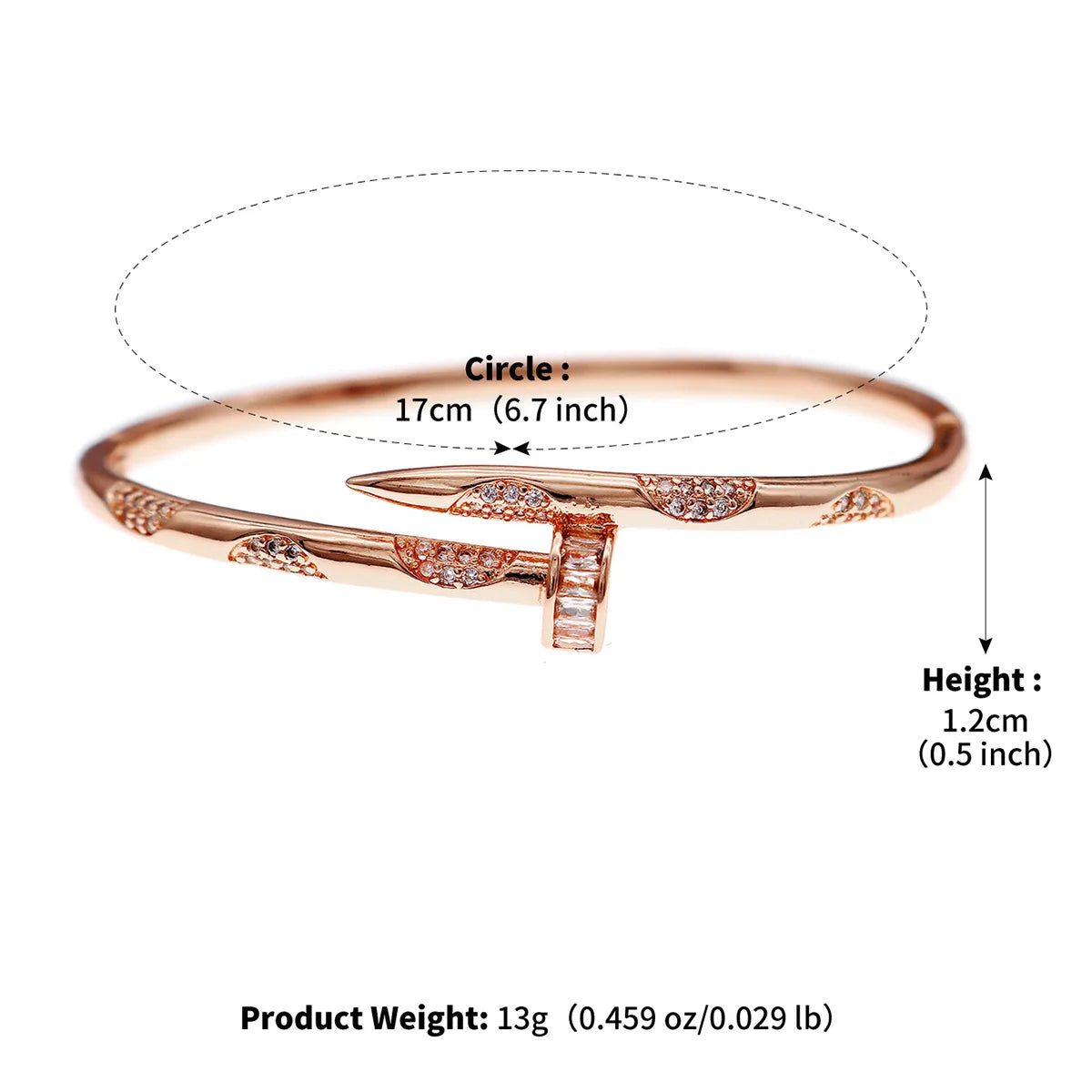 Miallo Royal Zircon Nail Bracelet – Luxury Women's Jewelry for Glamorous Events and Timeless Elegance
