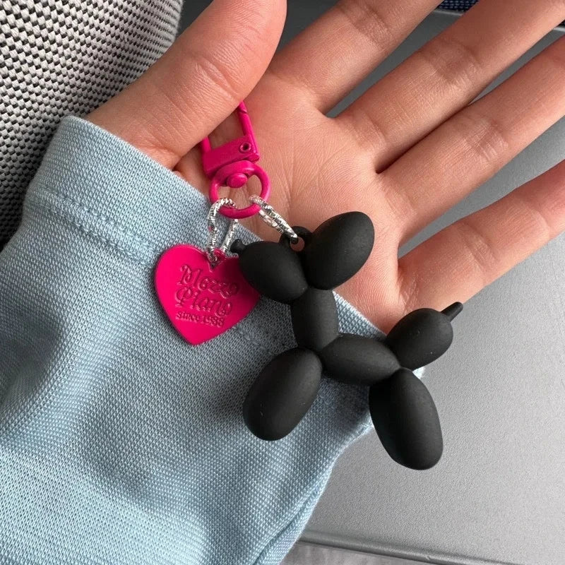 Korean Cute 3D Balloon Dog Keychain – Trendy and Playful Accessory for Mobile Phones
