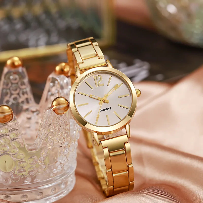 Golden Grace Duo Set: Watch and Bracelet