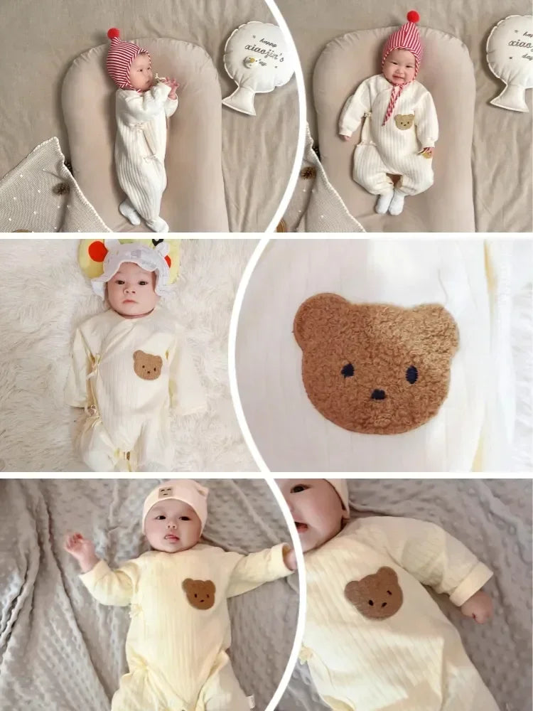 Winter Baby Romper with Long Sleeves – Minimalist One-Piece Design for Timeless Warmth & Effortless Style