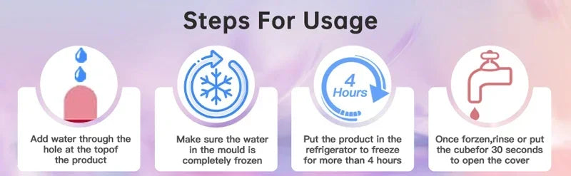 Elegant Silicone Ice Face Roller – Instant Cooling, Puffiness Relief & Pore Refinement Elegance