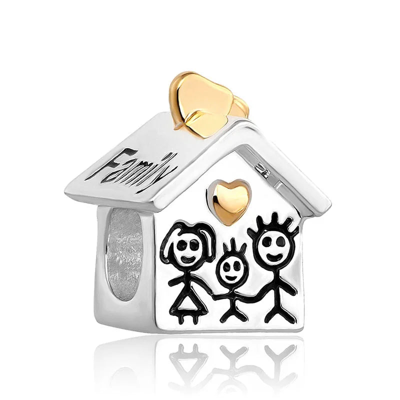 Accessories for bracelets made from 925 European silver, perfect for all family members and friends