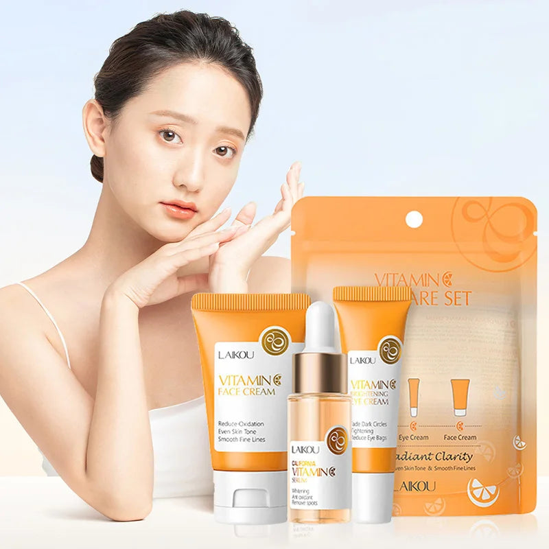 LAIKOU Luxury Set with Vitamin C & 24K Gold – Complete Glow & Premium Skincare Experience