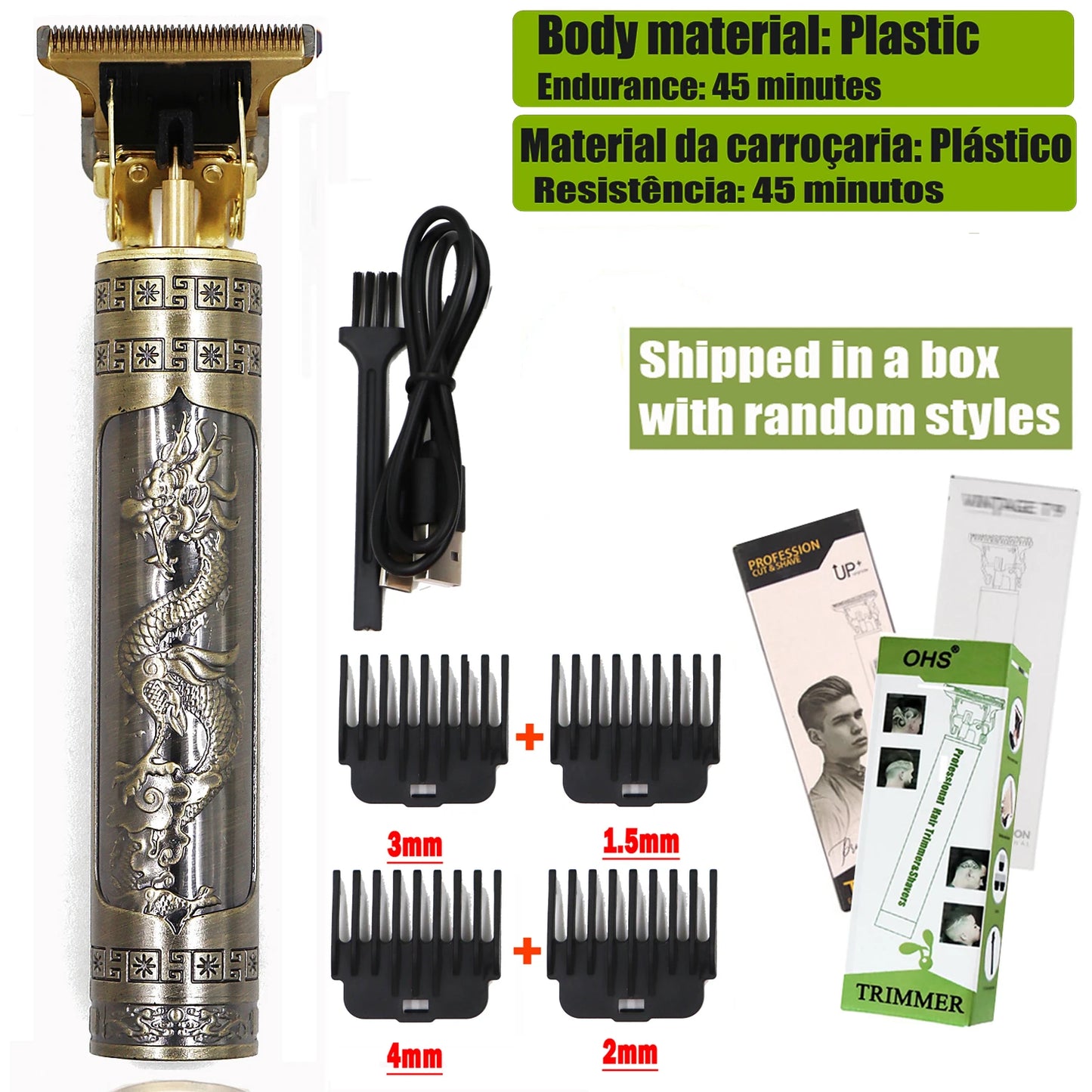 T9 Professional Hair Clipper – 0mm Precision Trimmer for Beard, Body & Hair Grooming