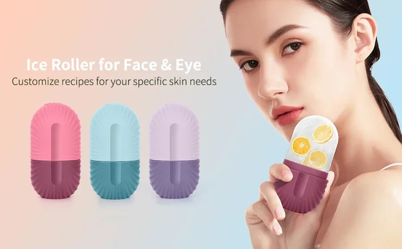 Elegant Silicone Ice Face Roller – Instant Cooling, Puffiness Relief & Pore Refinement Elegance