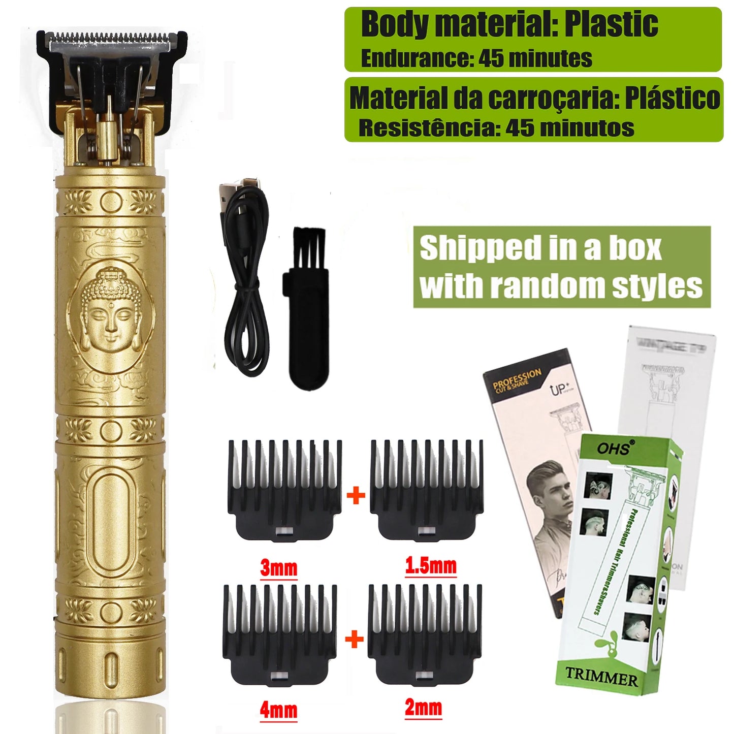 T9 Professional Hair Clipper – 0mm Precision Trimmer for Beard, Body & Hair Grooming