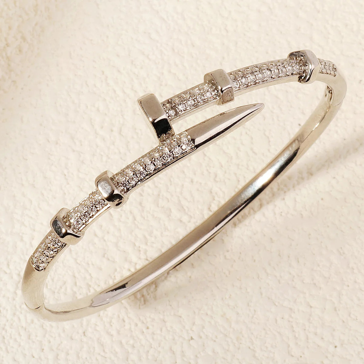 Miallo Royal Zircon Nail Bracelet – Luxury Women's Jewelry for Glamorous Events and Timeless Elegance