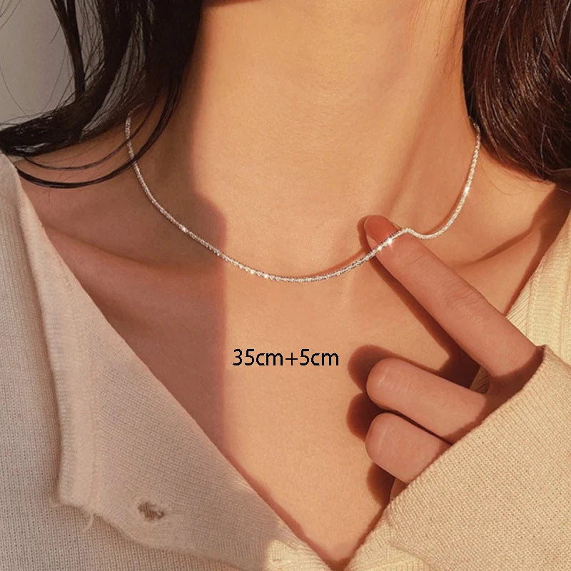 Silver Sparkling Necklace – A Trendy, Elegant Accessory to Shine in Every Occasion