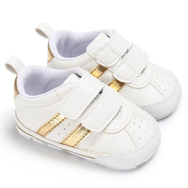 First Steps Baby Shoes | Soft & Stylish Walking Shoes for Boys and Girls with Flexible Sole and Sporty Charm for Ages 0–18 Months