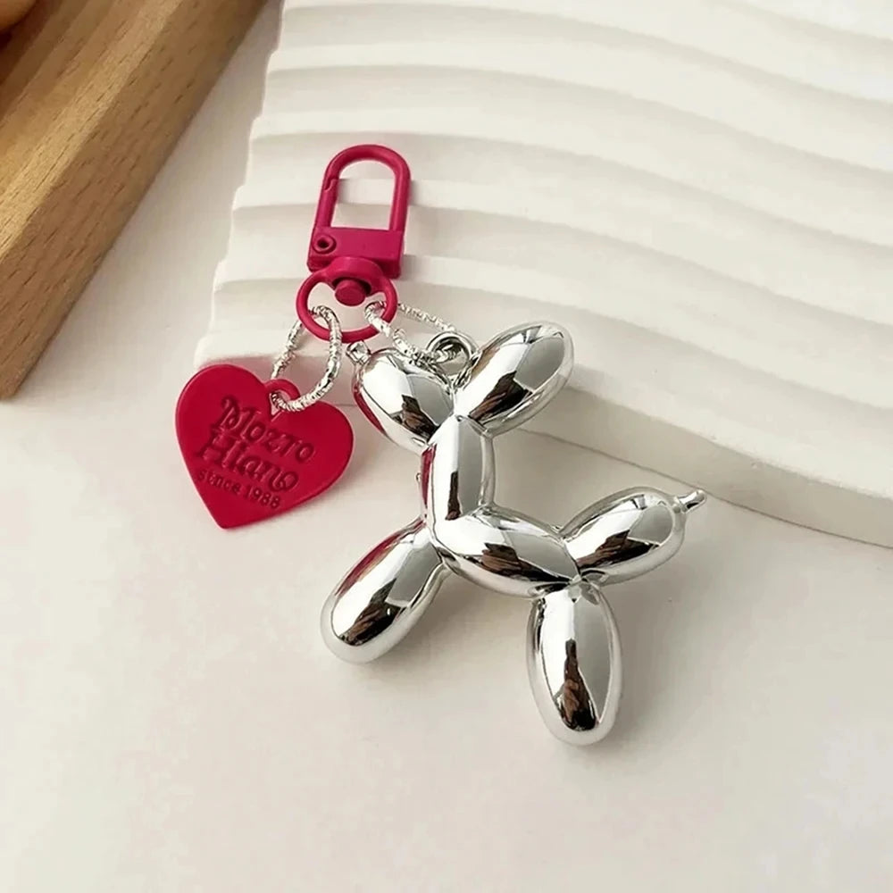 Korean Cute 3D Balloon Dog Keychain – Trendy and Playful Accessory for Mobile Phones