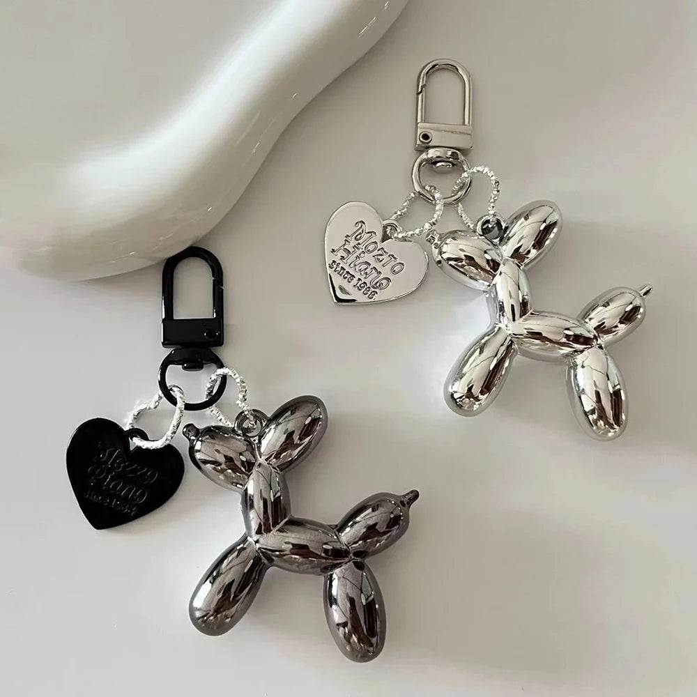 Korean Cute 3D Balloon Dog Keychain – Trendy and Playful Accessory for Mobile Phones