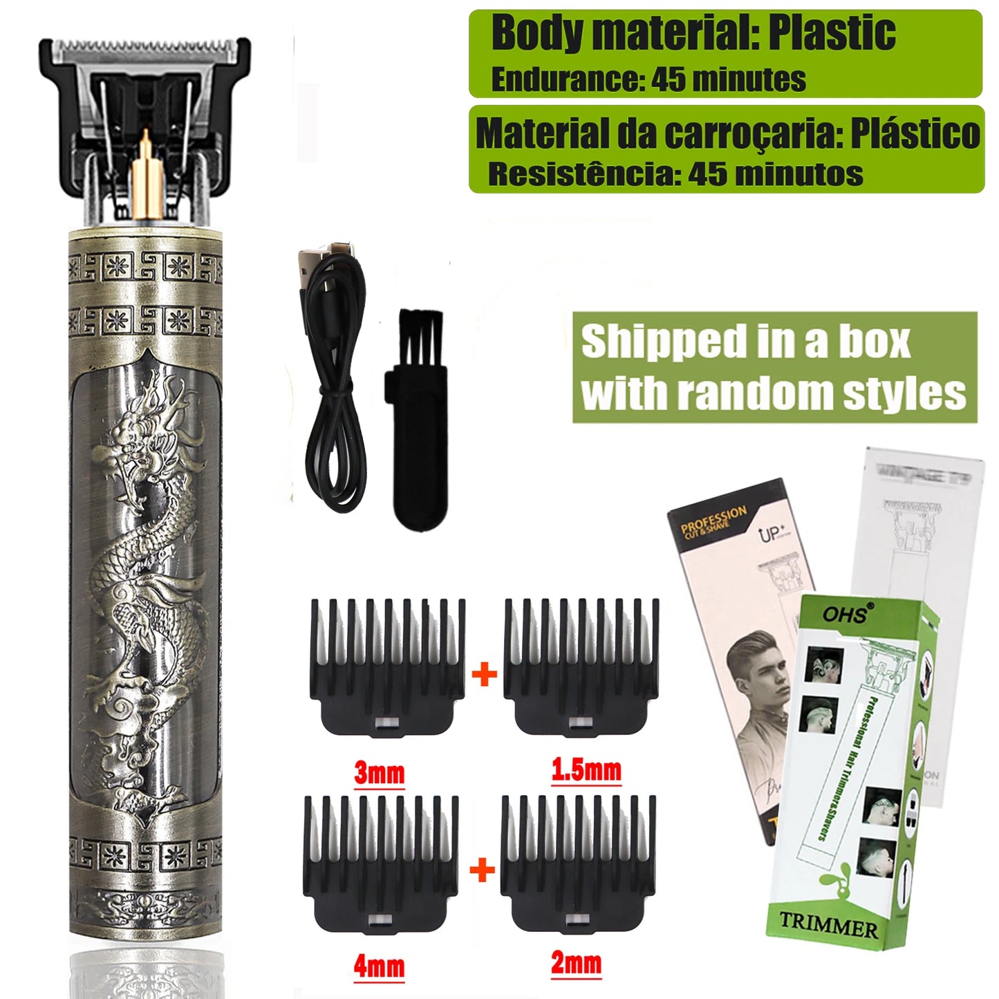 T9 Professional Hair Clipper – 0mm Precision Trimmer for Beard, Body & Hair Grooming