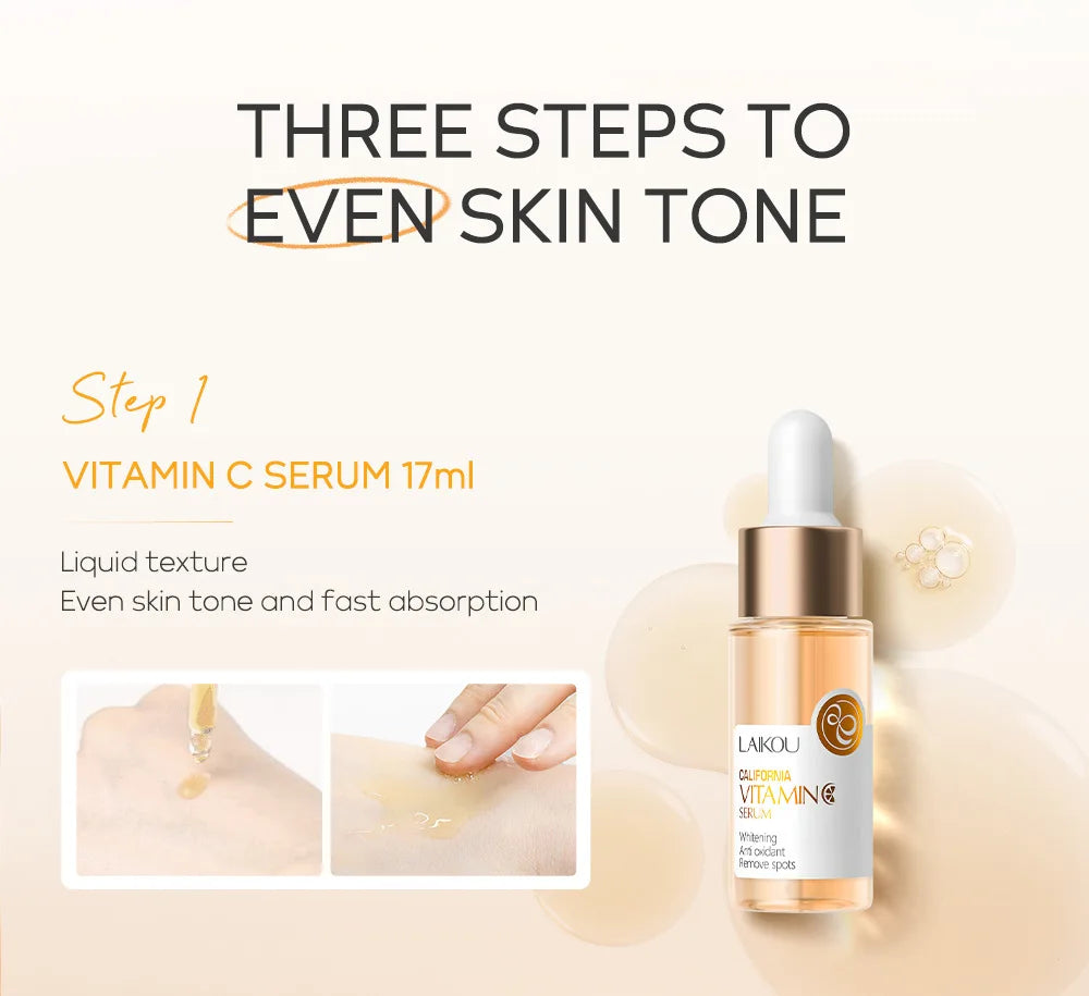 LAIKOU Luxury Set with Vitamin C & 24K Gold – Complete Glow & Premium Skincare Experience