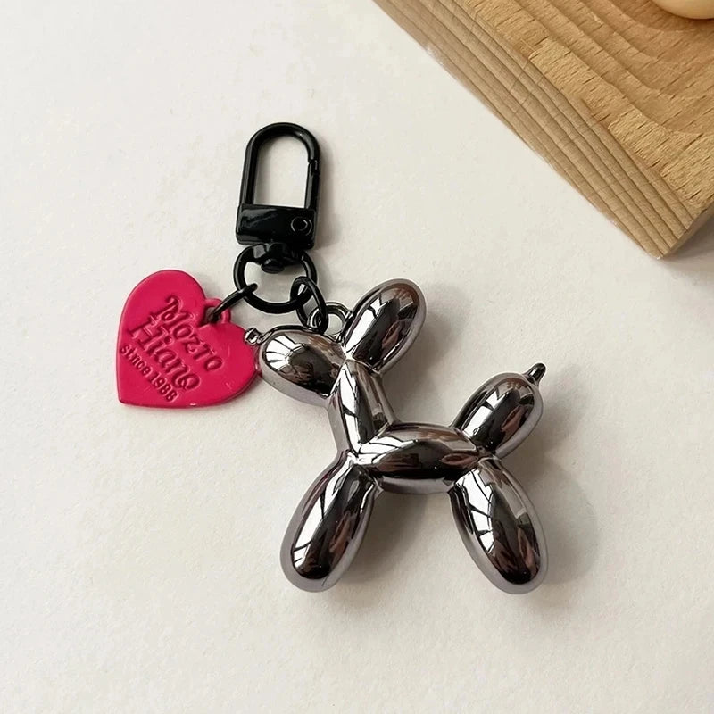 Korean Cute 3D Balloon Dog Keychain – Trendy and Playful Accessory for Mobile Phones