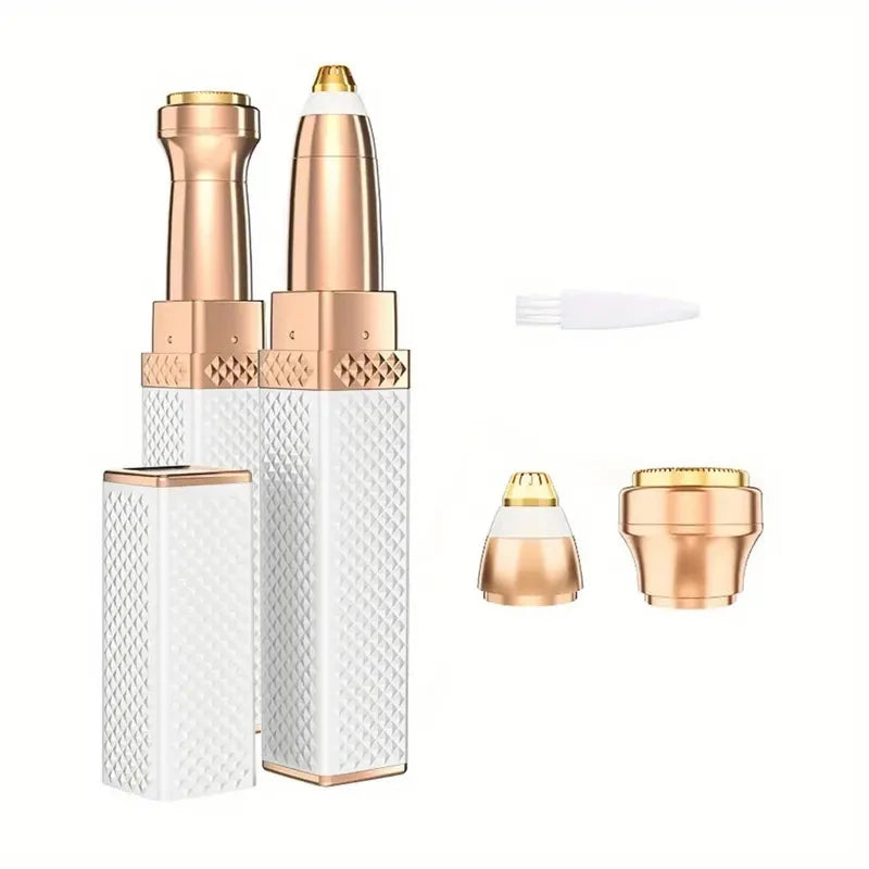 Luxury 2-in-1 Facial Hair Remover & Eyebrow Trimmer – Precision, Pain-Free Experience with Smart LED Light for a Flawless Look