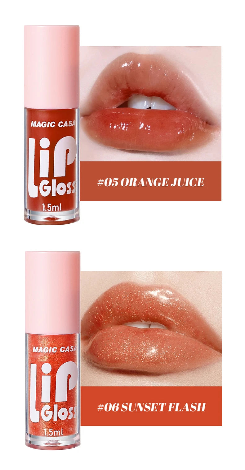 Luxury Hydrating Jelly Lip Oil Set – 6-Piece Mini Bottles with Long-Lasting Moisture & Smooth Glossy Finish