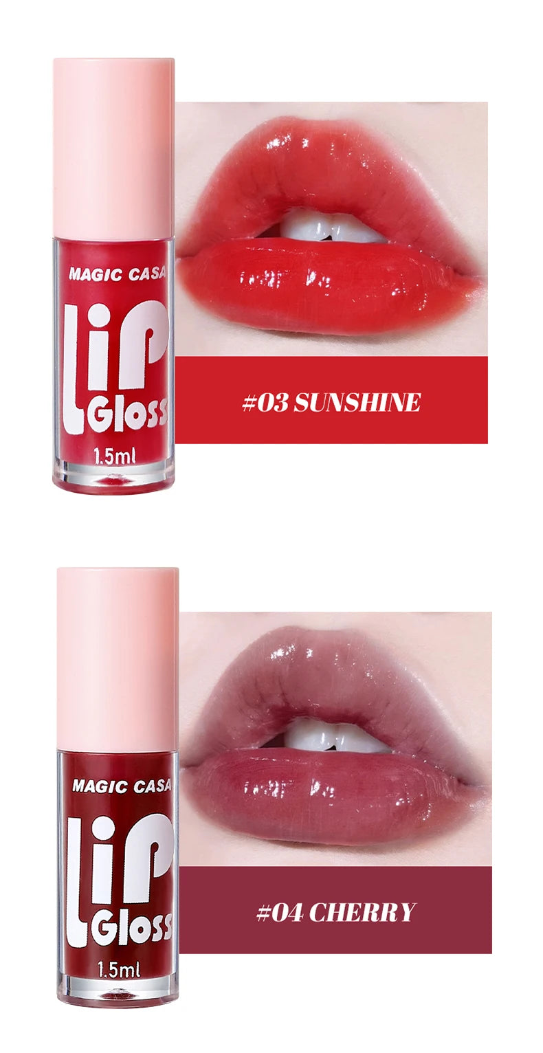 Luxury Hydrating Jelly Lip Oil Set – 6-Piece Mini Bottles with Long-Lasting Moisture & Smooth Glossy Finish