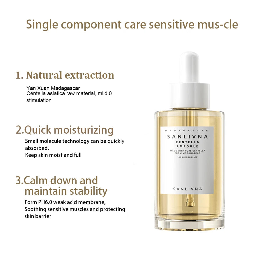 Madagascar Centella Asiatica Ampoule Facial Serum – Soothe Sensitive Skin with Luxurious Korean Glass Glow