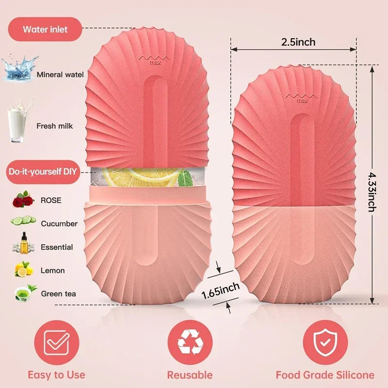 Elegant Silicone Ice Face Roller – Instant Cooling, Puffiness Relief & Pore Refinement Elegance