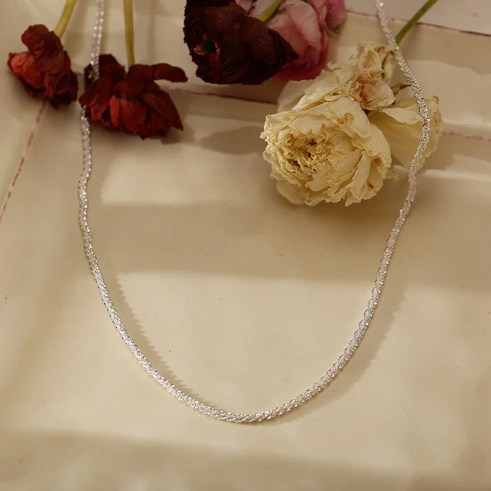 Silver Sparkling Necklace – A Trendy, Elegant Accessory to Shine in Every Occasion