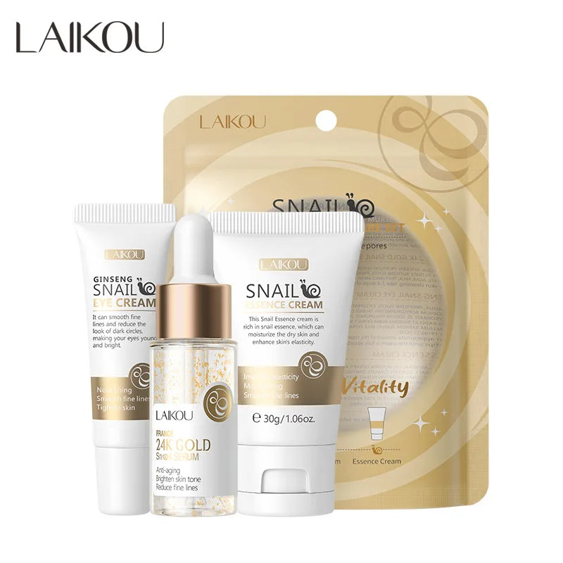LAIKOU Luxury Set with Vitamin C & 24K Gold – Complete Glow & Premium Skincare Experience