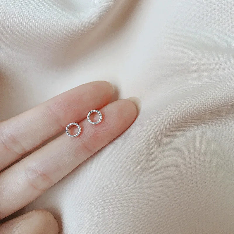 Heart Stud Earrings: Minimalist and Hypoallergenic Silver Star Design – Perfect Daily Wear Jewelry Gift for Women and Girls