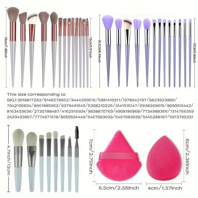 All-in-One Premium Brush Set – Perfect for Powder, Foundation, Eyeshadow & More