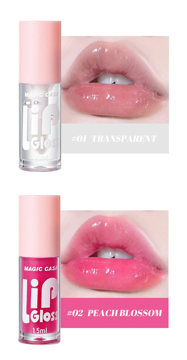 Luxury Hydrating Jelly Lip Oil Set – 6-Piece Mini Bottles with Long-Lasting Moisture & Smooth Glossy Finish