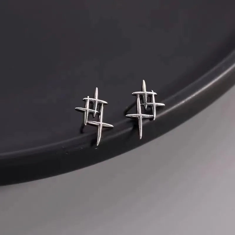Heart Stud Earrings: Minimalist and Hypoallergenic Silver Star Design – Perfect Daily Wear Jewelry Gift for Women and Girls