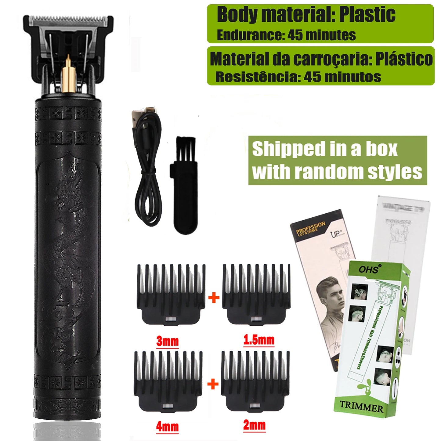 T9 Professional Hair Clipper – 0mm Precision Trimmer for Beard, Body & Hair Grooming