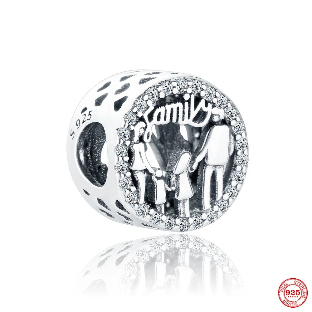 Accessories for bracelets made from 925 European silver, perfect for all family members and friends