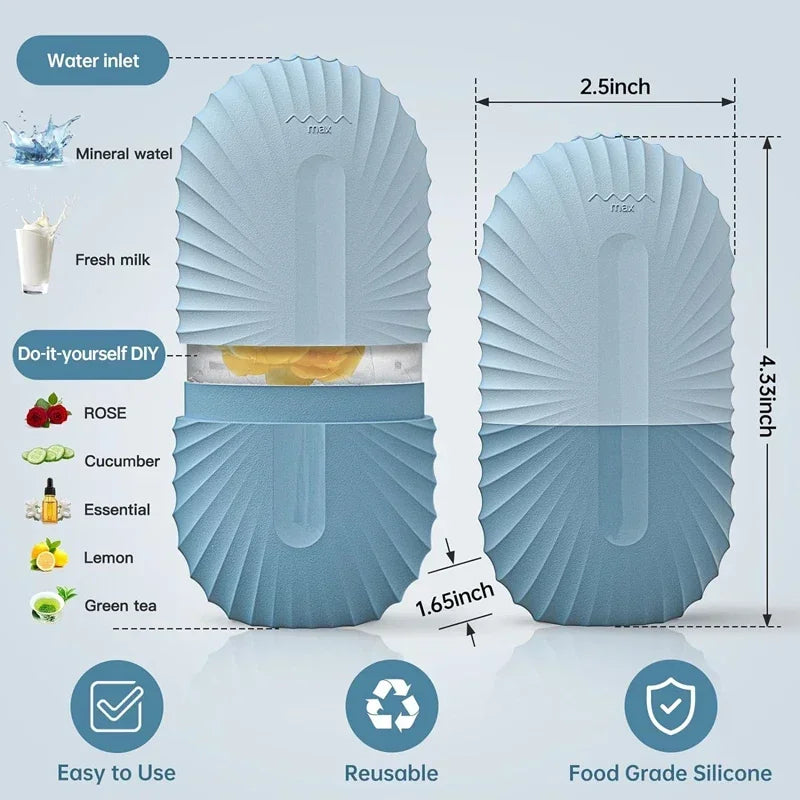 Elegant Silicone Ice Face Roller – Instant Cooling, Puffiness Relief & Pore Refinement Elegance