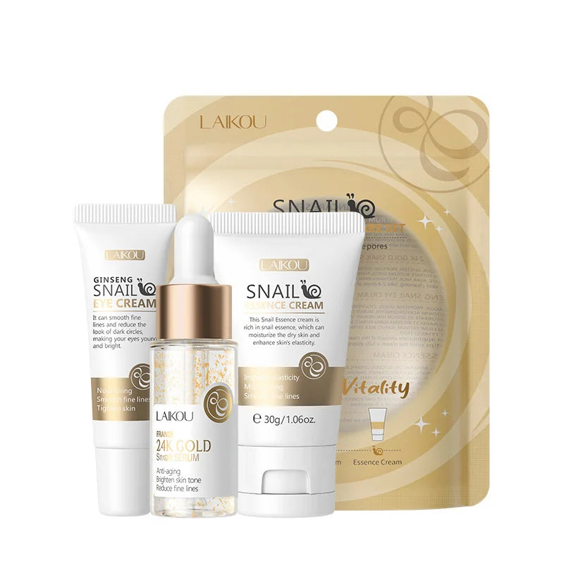 LAIKOU Luxury Set with Vitamin C & 24K Gold – Complete Glow & Premium Skincare Experience