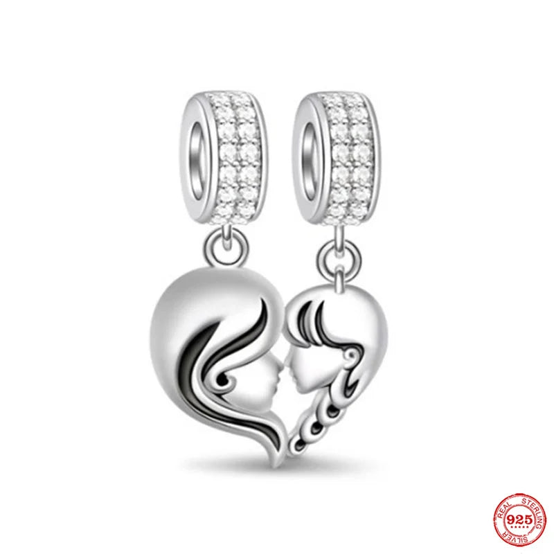 Accessories for bracelets made from 925 European silver, perfect for all family members and friends