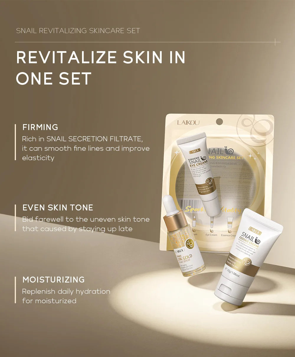LAIKOU Luxury Set with Vitamin C & 24K Gold – Complete Glow & Premium Skincare Experience