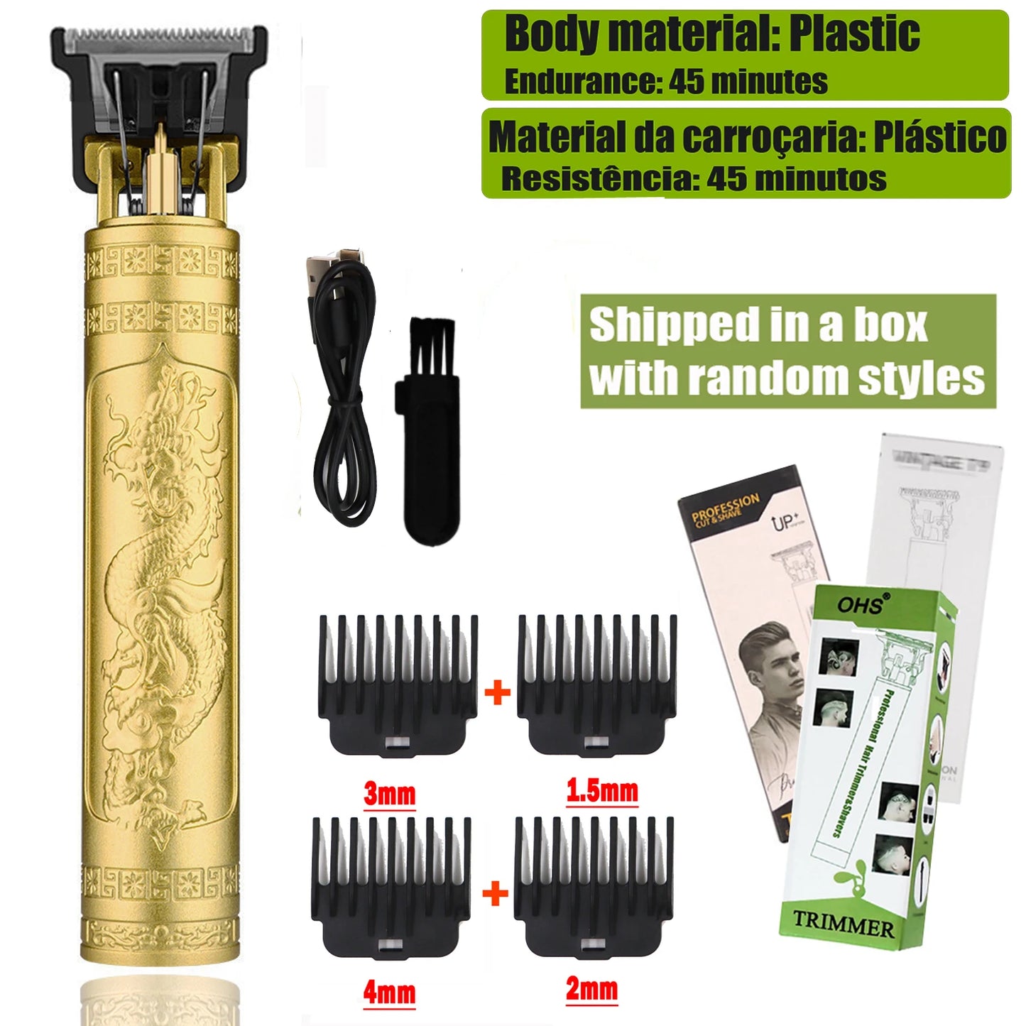 T9 Professional Hair Clipper – 0mm Precision Trimmer for Beard, Body & Hair Grooming