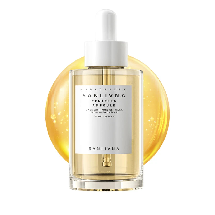 Madagascar Centella Asiatica Ampoule Facial Serum – Soothe Sensitive Skin with Luxurious Korean Glass Glow