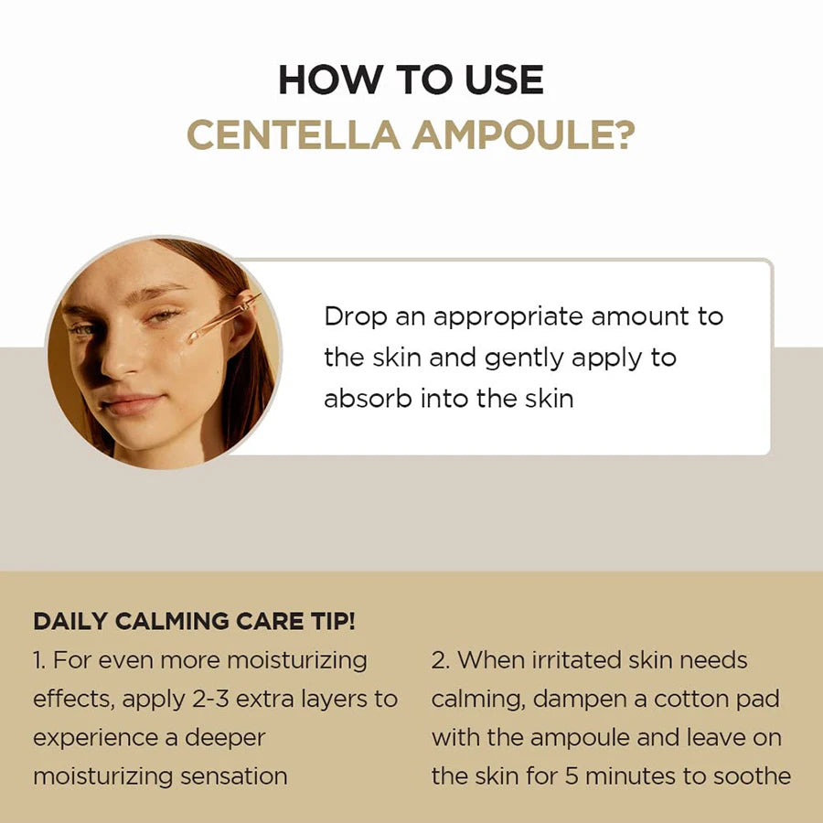 Madagascar Centella Asiatica Ampoule Facial Serum – Soothe Sensitive Skin with Luxurious Korean Glass Glow