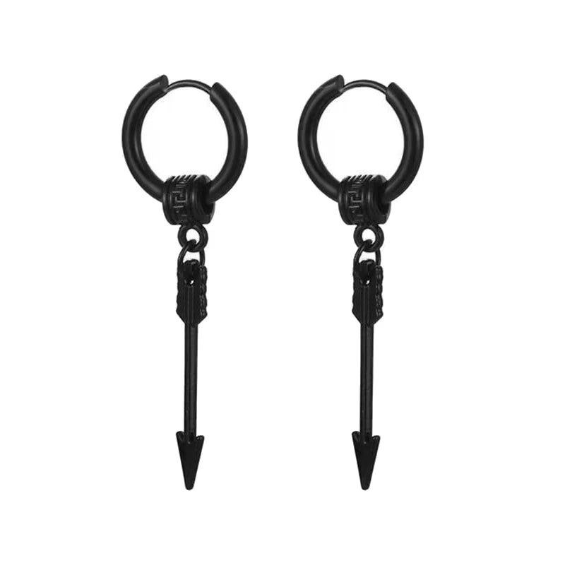 Pair of Modern Black Stainless Steel Stud Earrings – A Perfect Blend of Boldness and Elegance ,Unisex
