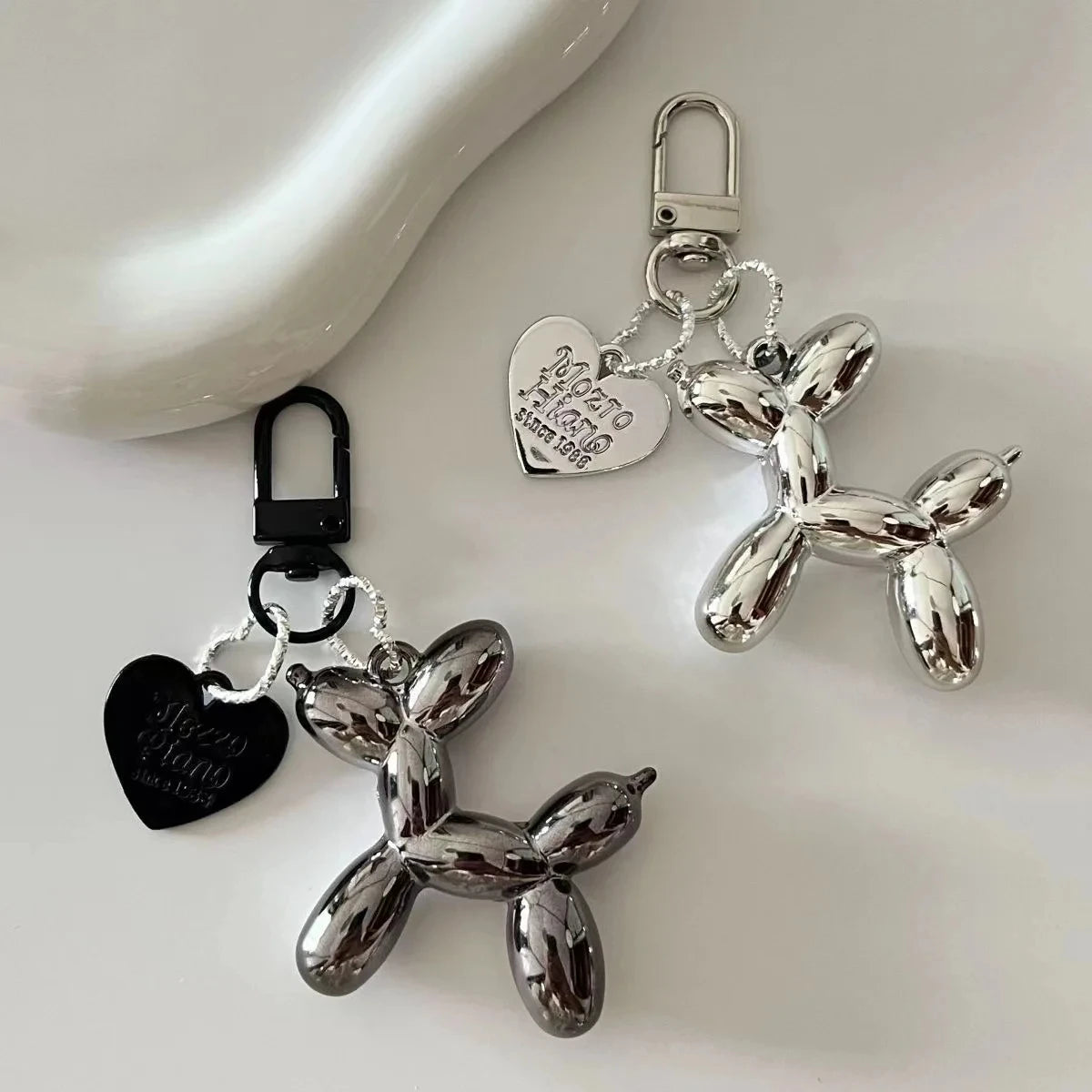 Korean Cute 3D Balloon Dog Keychain – Trendy and Playful Accessory for Mobile Phones