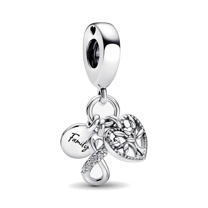 Accessories for bracelets made from 925 European silver, perfect for all family members and friends