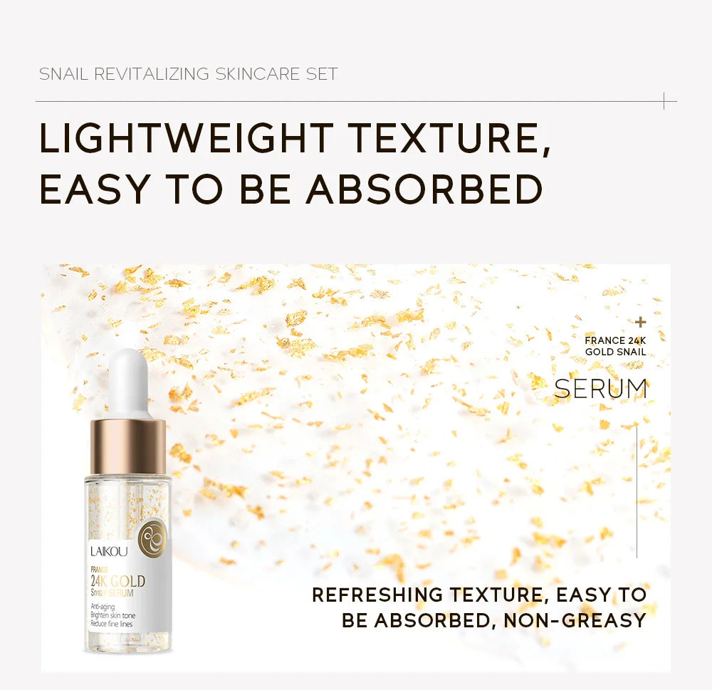 LAIKOU Luxury Set with Vitamin C & 24K Gold – Complete Glow & Premium Skincare Experience