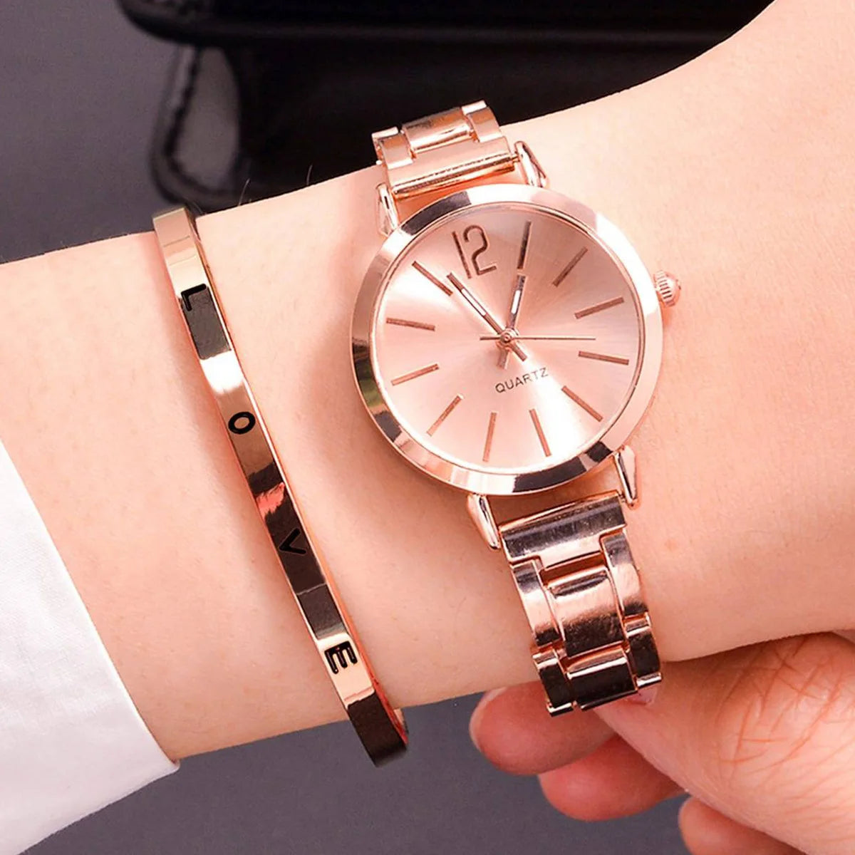 Golden Grace Duo Set: Watch and Bracelet