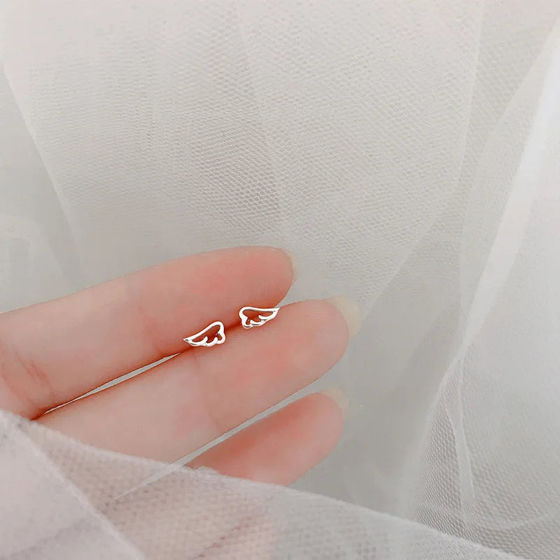 Heart Stud Earrings: Minimalist and Hypoallergenic Silver Star Design – Perfect Daily Wear Jewelry Gift for Women and Girls