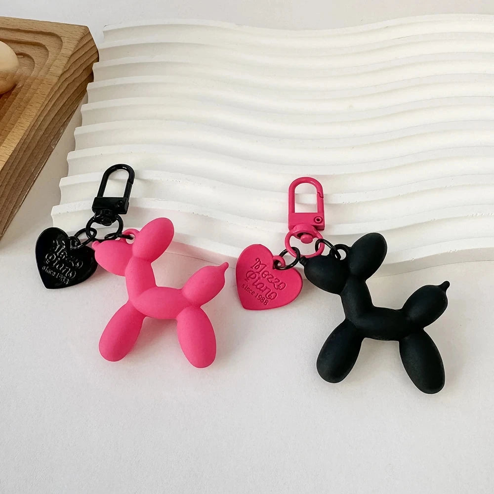 Korean Cute 3D Balloon Dog Keychain – Trendy and Playful Accessory for Mobile Phones