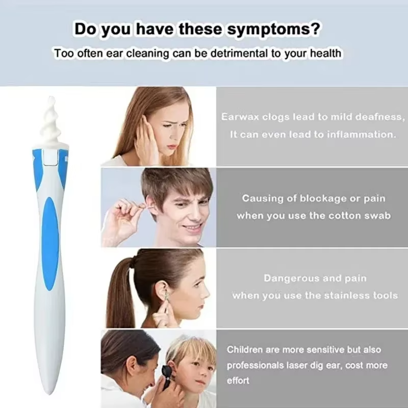 Gentle & Safe Ear Wax Remover – Soft Silicone Cleaner with Replaceable Tips