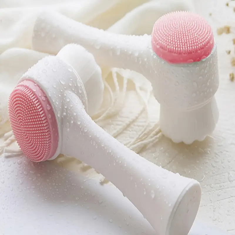 Cepillo facial de silicona de doble cara: limpieza profunda con precisión suave