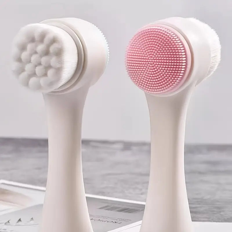 Cepillo facial de silicona de doble cara: limpieza profunda con precisión suave